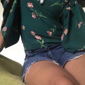 JAASE Green Floral Blouse